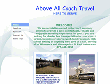 Tablet Screenshot of aboveallcoachtravel.com